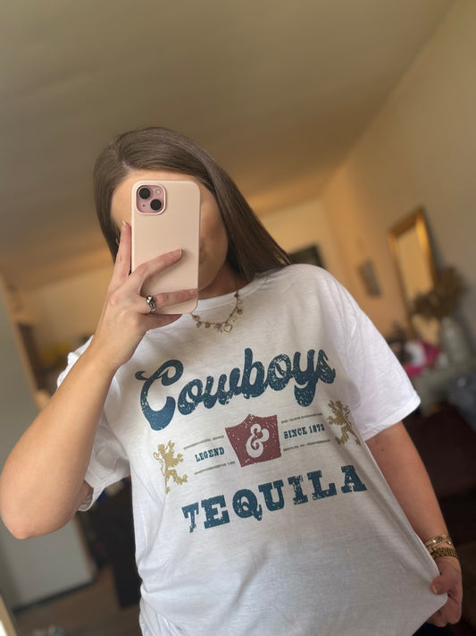 Cowboys and Tequila Graphic Top